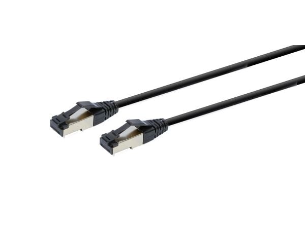 Cablexpert - Koblingskabel - RJ-45 (hann) til RJ-45 (hann) - S/FTP - CAT 8 - halogenfri, formstøpt, uten hindringer - svart