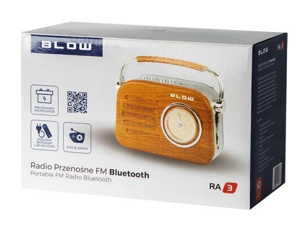 BLOW 77-532#, Bærbar, Analog, AM, FM, 87,5 - 108 MHz, 530 - 1600 kHz, Tre