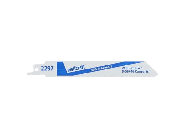 wolfcraft GmbH 2297000, Sabelsagblad, Ikke-jernholdig metall, Metallplater, Rustfritt stål, Stål, Bimetall, 13 cm, 1,4 mm, 3 mm