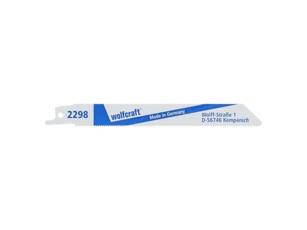 wolfcraft GmbH 2298000, Sabelsagblad, Stål, Bimetall, 1,4 mm, 15 cm, 2 stykker