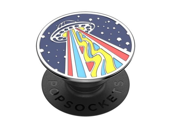 PopSockets PopGrip - Fingergrep/stativ for mobiltelefon - emalje - Outta This World - marineblå