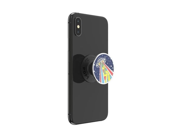 PopSockets PopGrip - Fingergrep/stativ for mobiltelefon - emalje - Outta This World - marineblå
