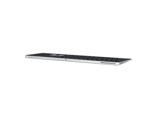 Apple Magic Keyboard, Täysikokoinen (100 %), USB + Bluetooth, QWERTY, Hopea, Musta