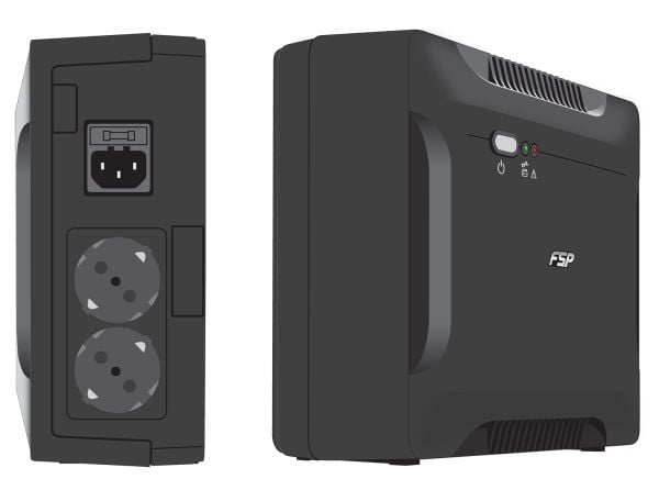 FSP Nano 800 - UPS - AC 110/120/220/230/240 V - 480 watt - 800 VA - 9 Ah - utgangskontakter: 2