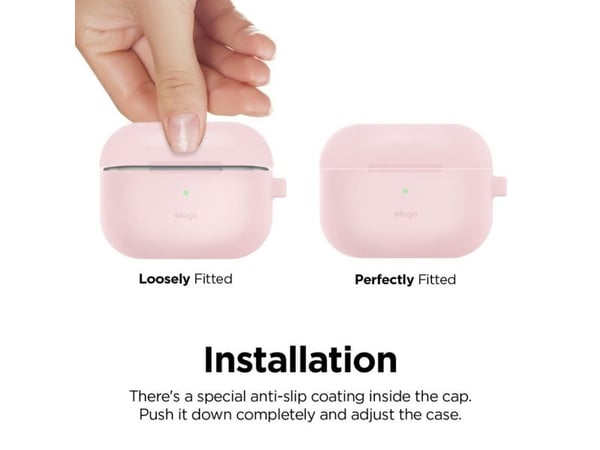 elago AirPods Pro Original Hang Case, Etui, Silikon, Rosa