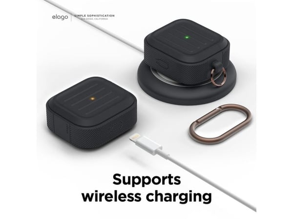 elago AirPods 3 Armor Case, laatikko, silikoni, musta