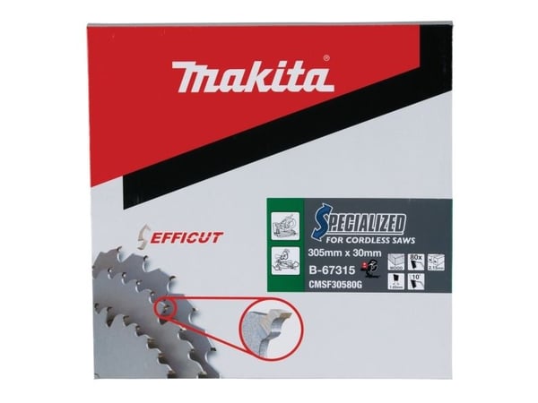 Makita B-67315, Tre, 30,5 cm, 3 cm, 2,15 mm, 5000 RPM, 1 stykker