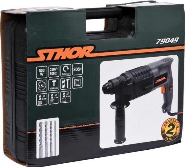 STHOR HAMMERDRILL SDS PLUS 500W 2 FUNKSJONER