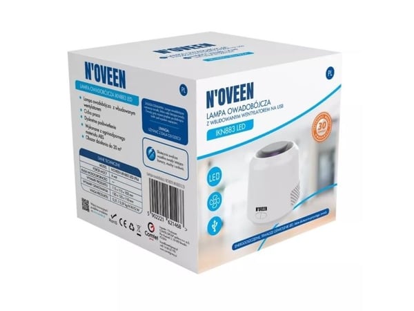 NOVEEN IKN883 LED insektdrepende lampe med USB-vifte