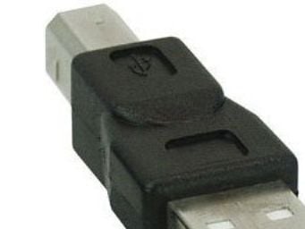 InLine 33443A, USB 2.0 A male, USB 2.0 B, Musta