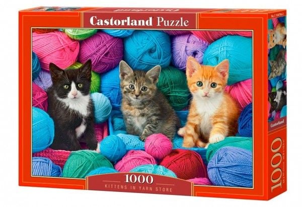 Castorland Puzzle 1000 Katter i kuler av CASTOR-ull