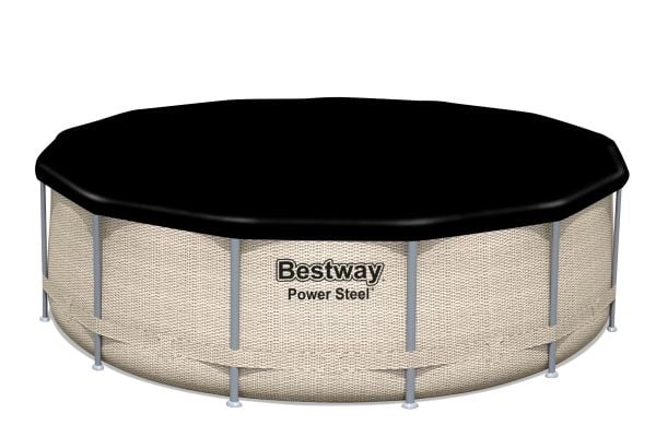 Bestway 5614V, 11133 l, Pool med ram, Vuxen och barn, Stege, Grå, 46,4 kg