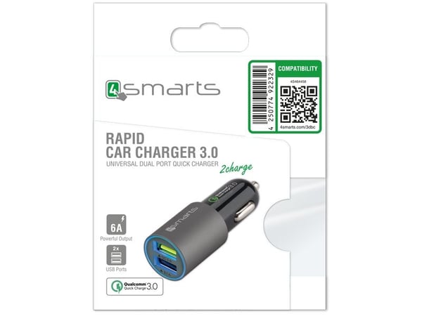 4smarts 4S464458, Automatisk, Lightning, 12 V, 3,1 A, Svart