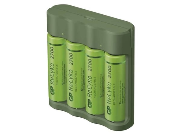 GP Everyday B421 4× AA ReCyko 2700 USB-batterilader