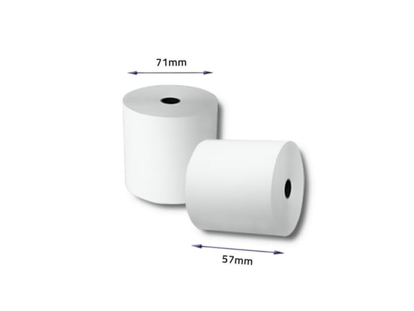 Qoltec - Valkoinen - Rulla (5,7 cm x 60 m) - 55 g/m² - 10 rullaa lämpökopiopiopaperia