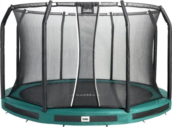 Salta Premium Ground Combo -trampoliini 427 cm sisäverkolla, vihreä