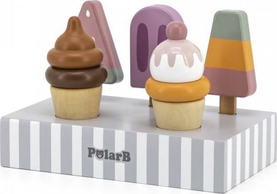 Viga Toys VIGA PolarB Jäätelö tikulla ja jalustalla 5 kpl.