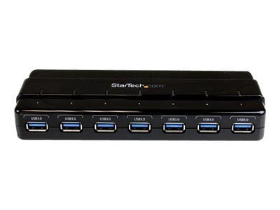 Startech 7 Port USB 3.0 Hub - Up To 5 Gbps - 7 x USB - Universal Multi Port USB Extender for Your Desktop - USB Powered (ST7300USB3B) - Hub - 7 x S...