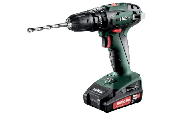 Metabo SB 18 - Hammerbor - trådløs - 2 hastigheter - nøkkelfri borhylse 10 mm - 48 N·m - 2 batterier - 18 V