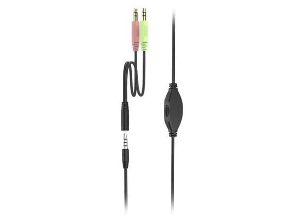 Hama PC Office Headset "HS-P100 V2" - Hodesett - on-ear - kablet - 3,5 mm jakk - svart, sølv