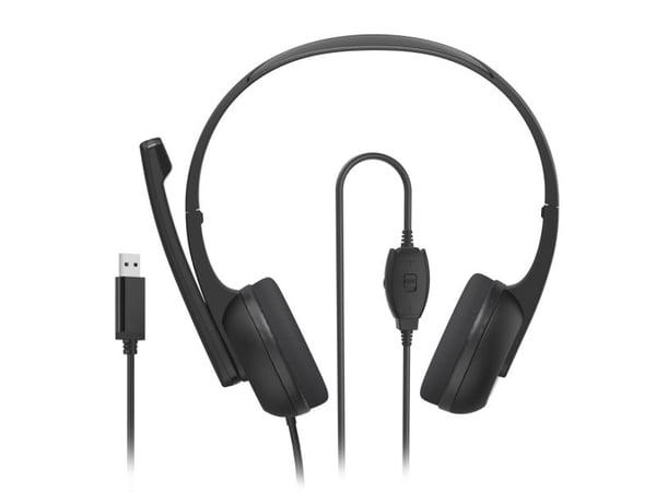 Hama "HS-USB250 V2" - Hodesett - on-ear - kablet - USB-A - svart