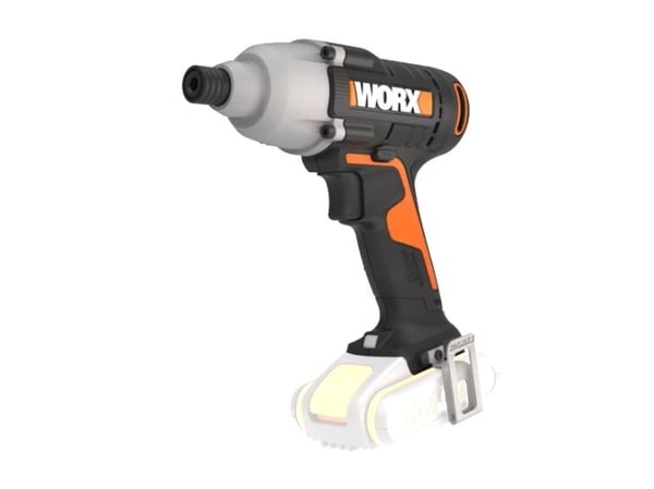 WORX WX291, Slagtrekker, Pistolhåndtak, 1/4", Magnetisk bitholder, Sort, Oransje, Børstet