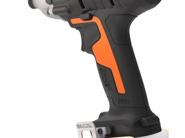 WORX WX291, Slagtrekker, Pistolhåndtak, 1/4", Magnetisk bitholder, Sort, Oransje, Børstet