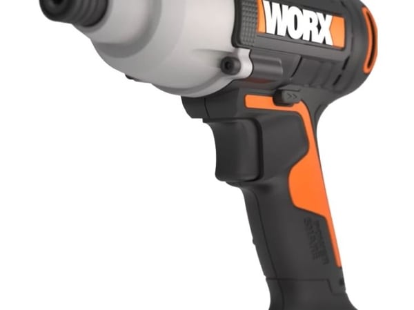 WORX WX291, Slagtrekker, Pistolhåndtak, 1/4", Magnetisk bitholder, Sort, Oransje, Børstet