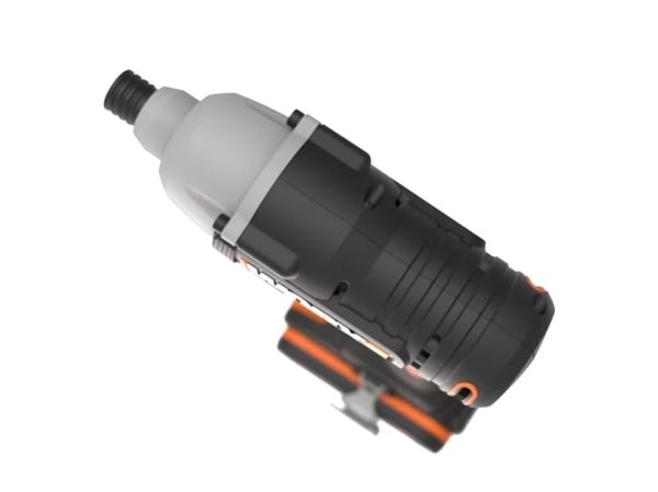 WORX WX291, Slagtrekker, Pistolhåndtak, 1/4", Magnetisk bitholder, Sort, Oransje, Børstet