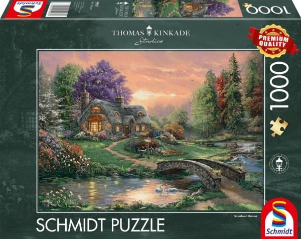 Schmidt Spiele Puzzle PQ 1000 Thomas Kinkade Romantisk helg