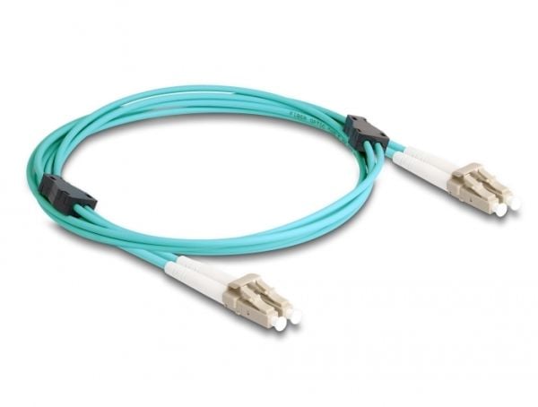 Delock - Nettverkskabel - LC multimodus (hann) til LC multimodus (hann) - 2 m - 3 mm - fiberoptisk - dupleks - 50 / 125 mikroner - OM3 - halogenfri...