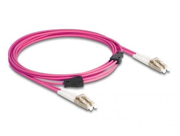 Delock - Nettverkskabel - LC multimodus (hann) til LC multimodus (hann) - 3 m - 3 mm - fiberoptisk - dupleks - 50 / 125 mikroner - OM4 - halogenfri...