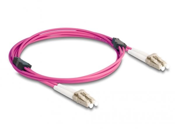 Delock - Nettverkskabel - LC multimodus (hann) til LC multimodus (hann) - 2 m - 3 mm - fiberoptisk - dupleks - 50 / 125 mikroner - OM4 - halogenfri...