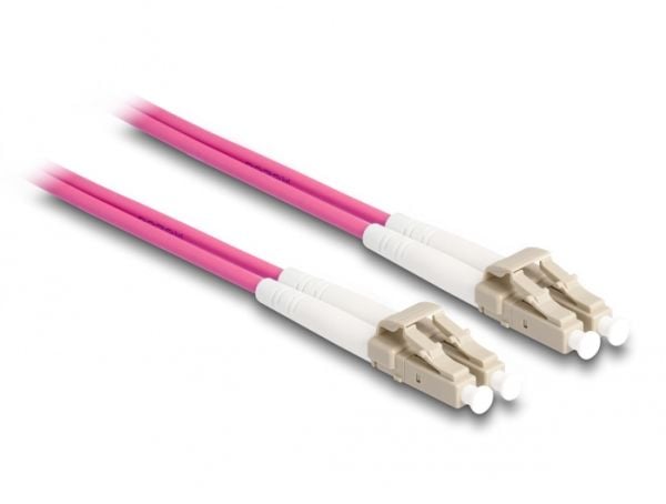 Delock - Nettverkskabel - LC multimodus (hann) til LC multimodus (hann) - 2 m - 3 mm - fiberoptisk - dupleks - 50 / 125 mikroner - OM4 - halogenfri...