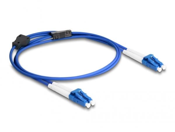 Delock - Nettverkskabel - LC-enkeltmodus (hann) til LC-enkeltmodus (hann) - 1 m - 3 mm - fiberoptisk - dupleks - 9 / 125 micron - OS2 - halogenfri,...