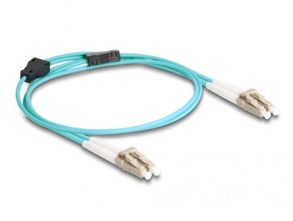 Delock - Nettverkskabel - LC multimodus (hann) til LC multimodus (hann) - 1 m - 3 mm - fiberoptisk - dupleks - 50 / 125 mikroner - OM3 - halogenfri...