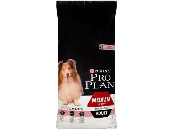 Purina Medium Adult Sensitive Skin, Vuxen, Jätte (> 45kg), Lax, 14 kg