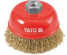 Yato YT-4766, Førpoleringsbørste, 8500 RPM, 10 cm, Rød, Stål
