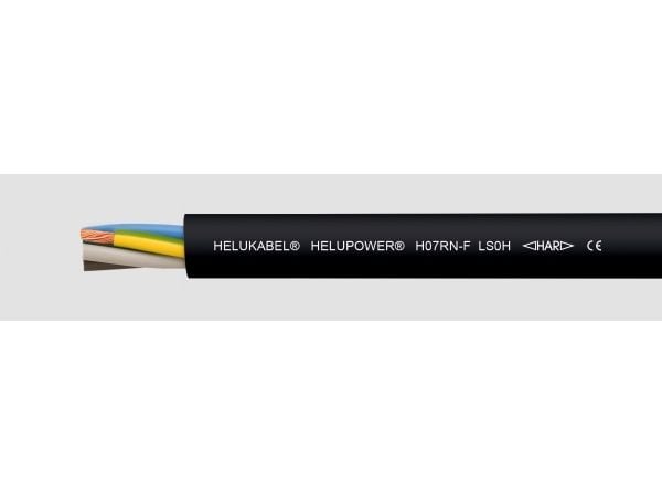 HELUKABEL HELUPOWER® H07RN-F LS0H, Lågspänningskabel, Svart, 1,07 cm, Cooper, 1,5 mm², 43 kg/km