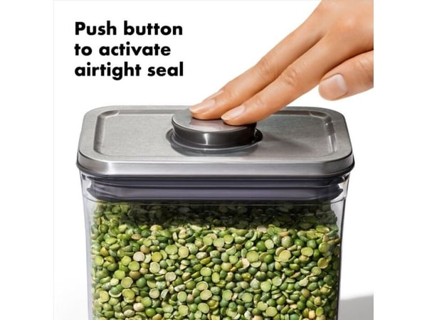 OXO 3118200, Universell Container, 4,2 l, Plast, Silikon, Rustfritt stål, Gjennomsiktig, Avtagbart lokk, Rektangulær