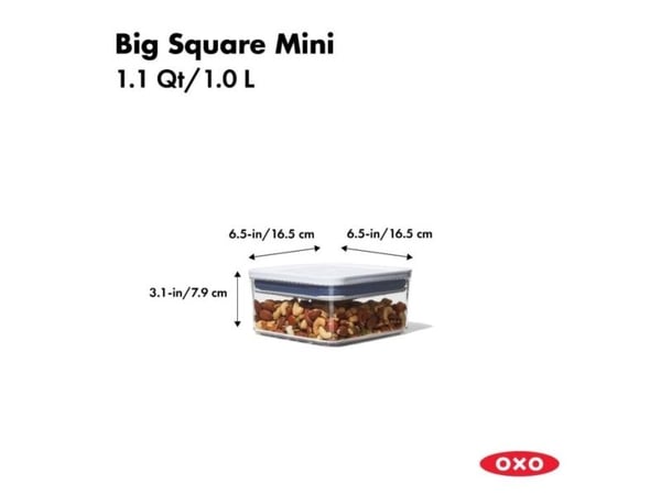OXO 11233700, Universell Container, 1 l, Gjennomsiktig, Avtagbart lokk, firkant, 160 mm