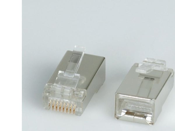 ROLINE RJ-45 Cat5e, RJ-45, Hopea, RoHS, 1 kpl