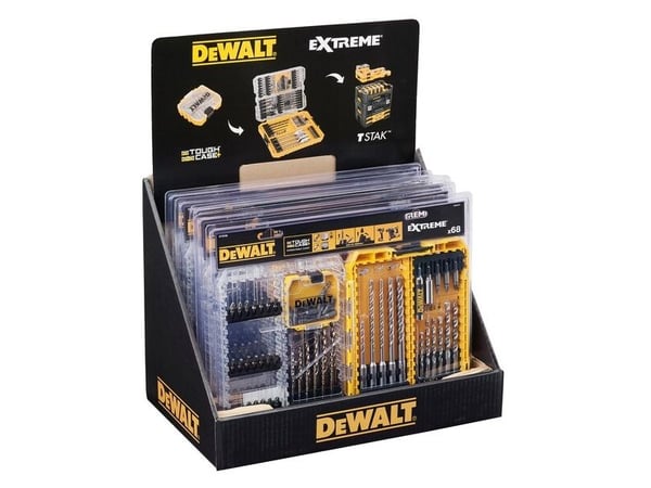DeWALT Extreme DT70760-QZ - Borr- och skruvmejselbitsats - för metall, murverk - 68 delar - torx, phillips, pozidriv - SDS-plus, cylindrical