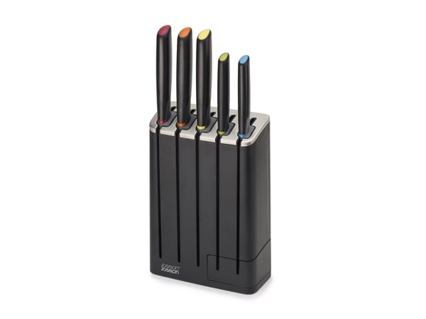 Joseph Joseph Elevate, Kniv sett, Rustfritt stål, 1 verktøy, Knivsliper, Sort, Sort