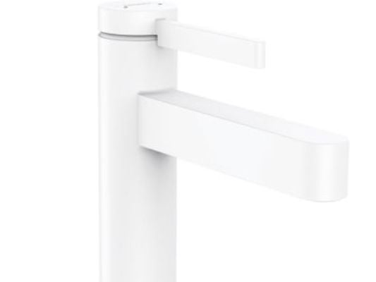 hansGrohe Finoris 1-grebs håndvaskarmatur 110 med push-open bundventil mat hvid