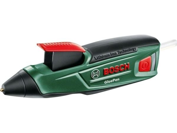 Bosch GluePen, Elektrisk limpenn, Svart, Grønn, Rød, Metall, Plast, Stein, Tre, 2 g/min, 15 s, 7 mm