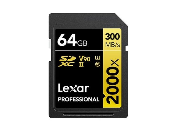 Lexar SDXC 64GB Professional 2000x UHS-II U3 (260/300 MB/s)