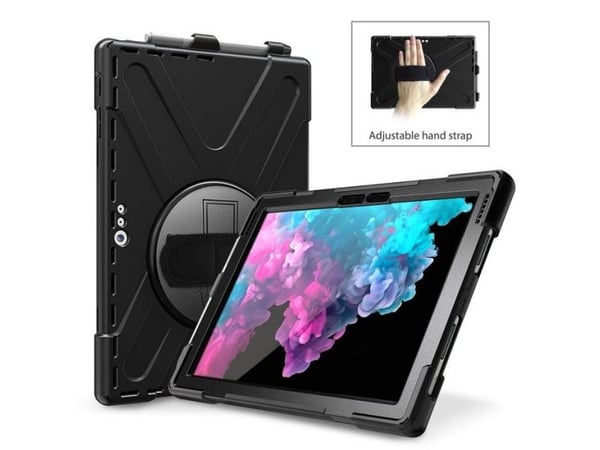 eSTUFF Wombat - Beskyttende kasse til tablet - sort - Microsoft Surface Pro 7:lle