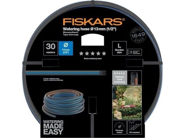 Fiskars vattenslang Q5, 13 mm 1/2” 30 m (1027108)