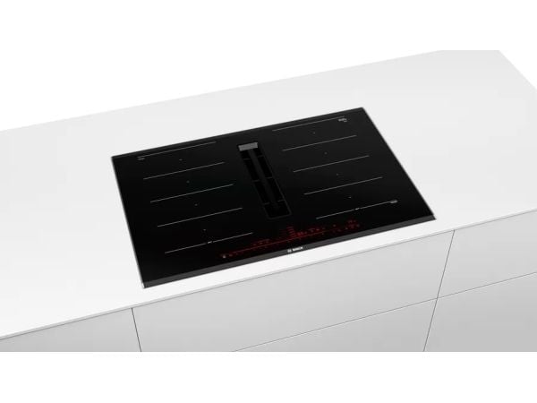 PXX875D67E - Series | 8 - Induksjonstopp med avtrekkshette - 80 cm - Fleksisoner - Automatisk justering av sugekraft - HomeConnect - 42 db - 622 m3...